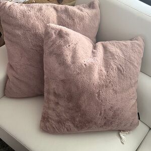 Max Studio Blush Pink Plush Pillows
